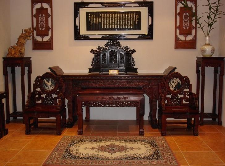 中堂家具组合定制紫檀家具定做直销中堂六件套