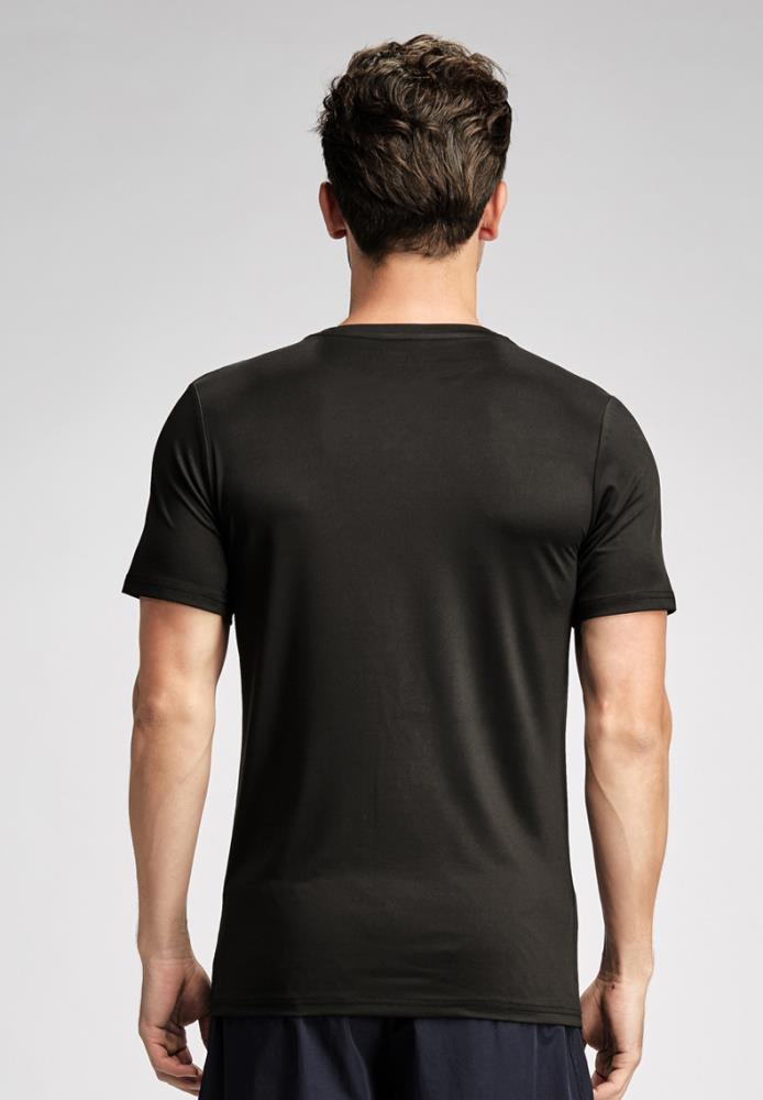 网红爆款防水防污圆领短袖t恤黑科技纳米面料速干透气短t男