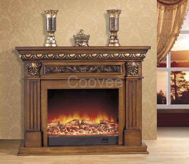 原木整木实木壁炉定制