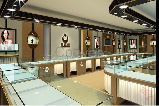 巴中珠宝珠宝店展柜-展示柜-货柜定做厂家