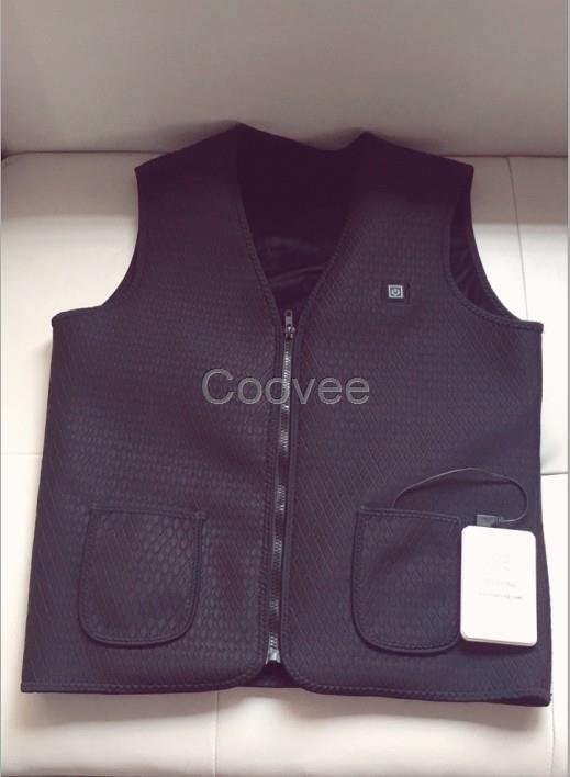 厂家直销电热背心充电加热马甲碳纤维保暖护腰马甲一件代发