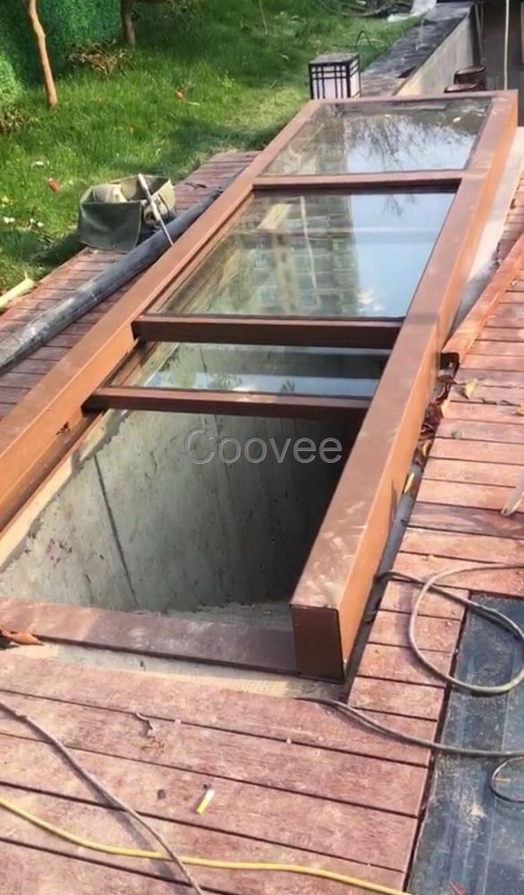 上海兮鸿sl4000智能屋面楼梯囗三层滑动天窗电动平移窗