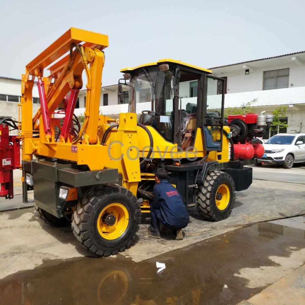 小型裝載機(jī)式護(hù)欄工程波形液壓打孔機(jī)