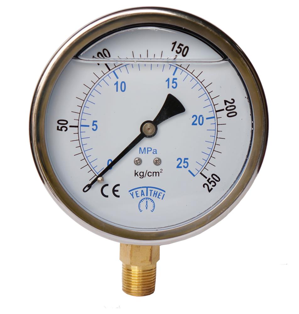 机械设备耐震油压表 防震压力表 充油压力表