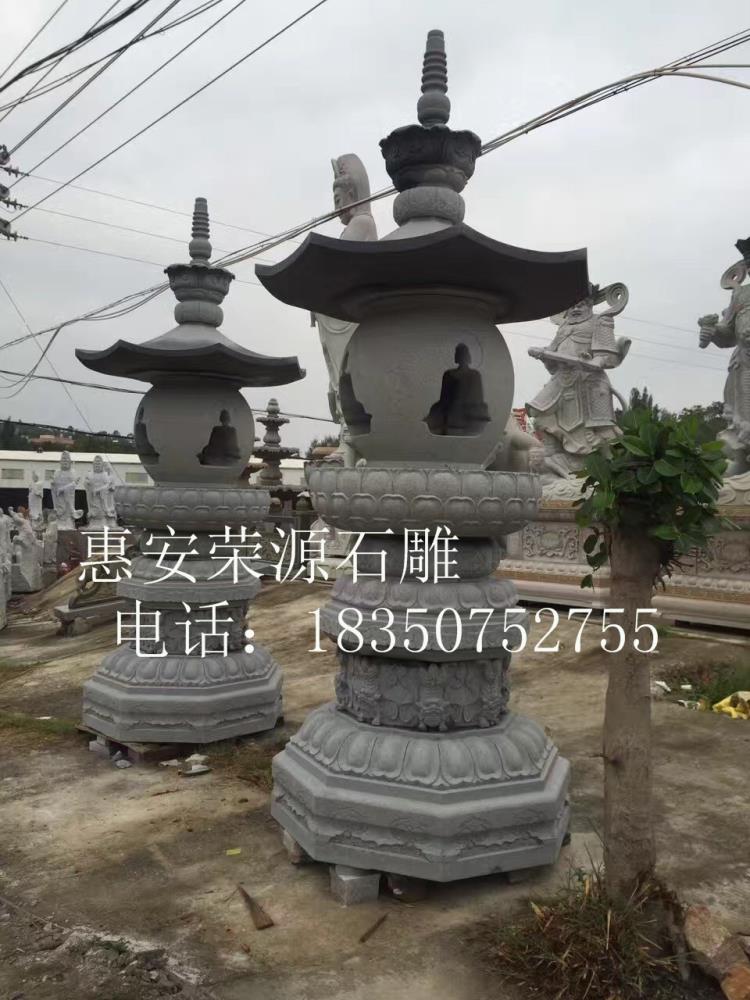 石雕寺廟舍利塔 寺廟佛塔 花崗巖石塔定制