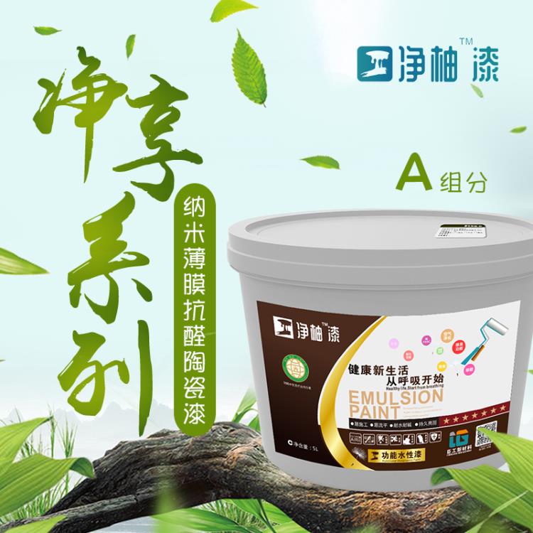 臣工净柚漆净享系列纳米抗醛陶瓷漆10l装水性漆内墙漆